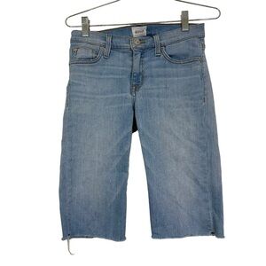 Hudson Amelia Cut Off Knee Shorts Blue 25